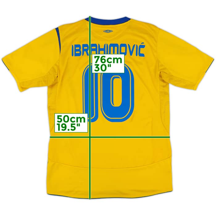 2005-06 Sweden Home Shirt Ibrahimovic #10 - 8/10 - (M)
