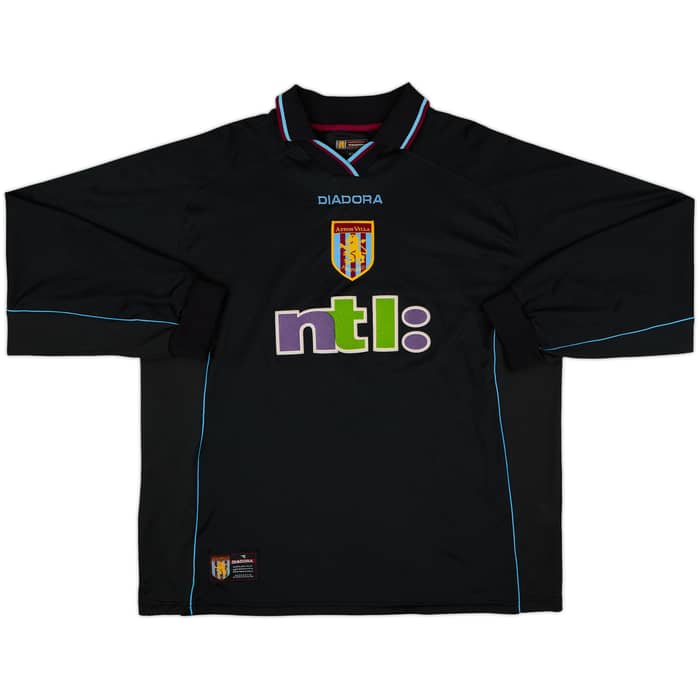 2000-01 Aston Villa Away L/S Shirt Ginola #14 - 9/10 - (XL)