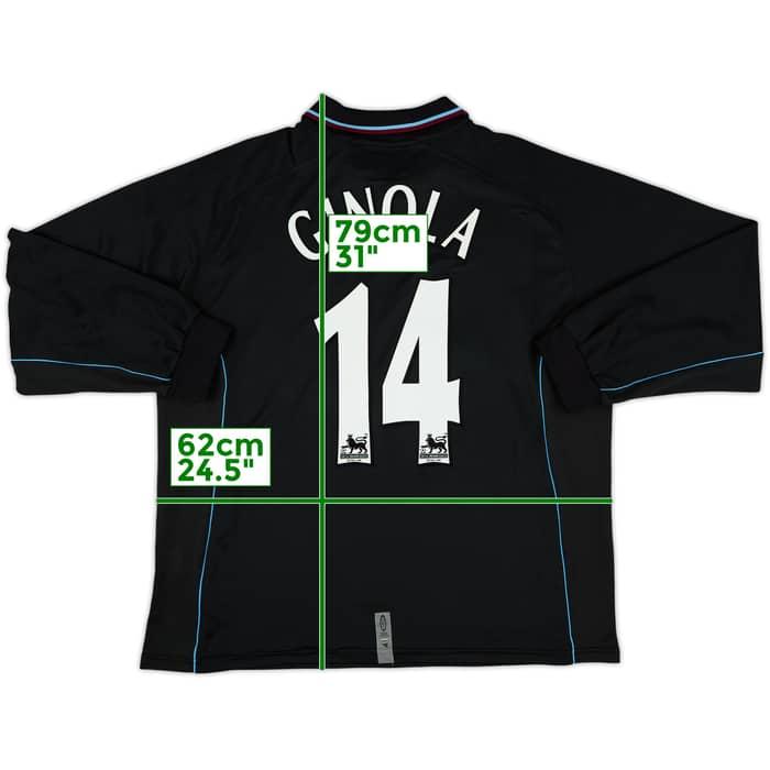 2000-01 Aston Villa Away L/S Shirt Ginola #14 - 9/10 - (XL)