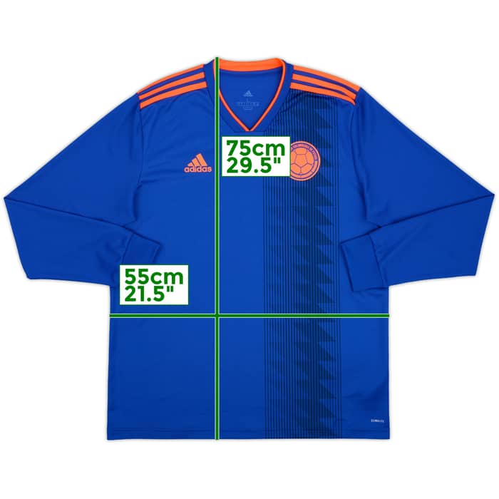 2018-19 Colombia Away L/S Shirt - 10/10 - (L)