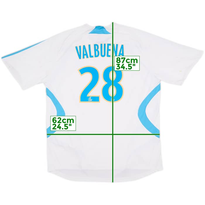 2007-08 Olympique Marseille Home Shirt Valbuena #28 - 7/10 - (XXL)