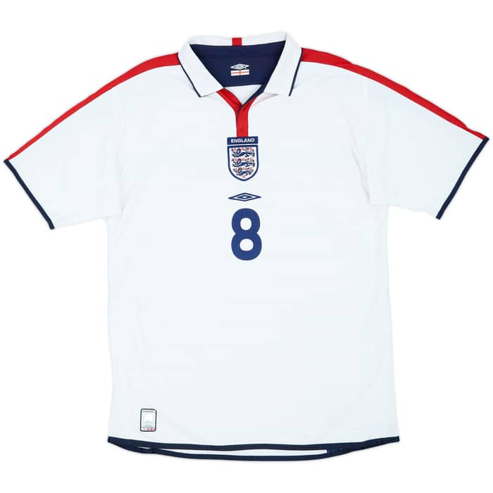 2003-05 England Home Shirt Scholes #8 - 5/10 - (L)