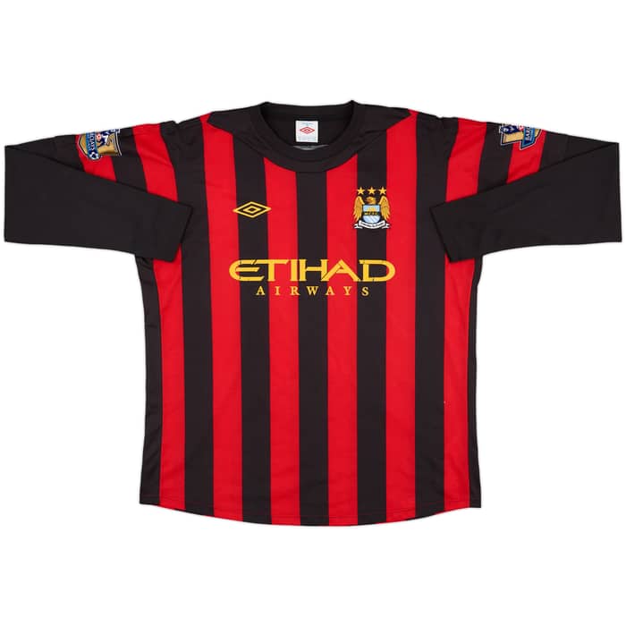2011-12 Manchester City Away L/S Shirt Richards #2 - 7/10 - (XL)