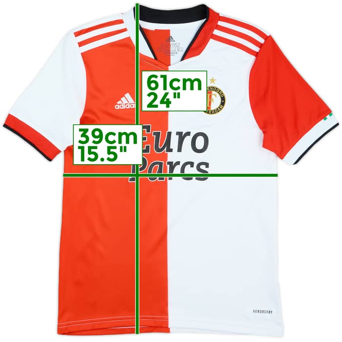 2021-22 Feyenoord Home Shirt - 8/10 - (M.Boys)
