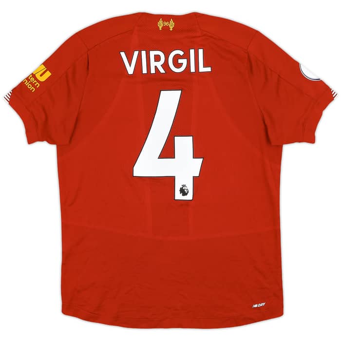 2019-20 Liverpool Home Shirt Virgil #4 - 8/10 - (XL.Boys)