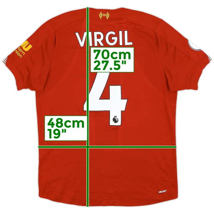 2019-20 Liverpool Home Shirt Virgil #4 - 8/10 - (XL.Boys)