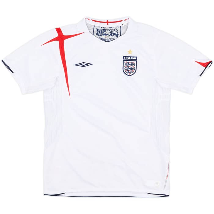 2005-07 England Home Shirt - 7/10 - (L.Boys)