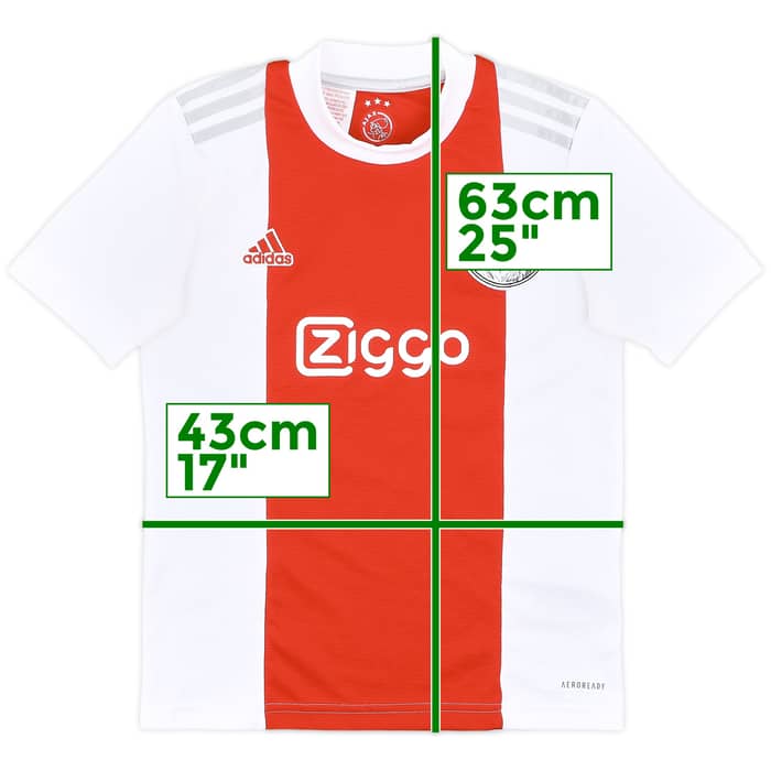2021-22 Ajax Home Shirt - 8/10 - (M.Boys)