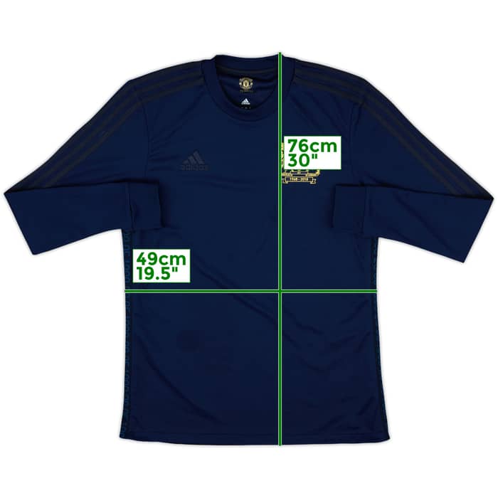 2018-19 Manchester United adidas Retro '1968' L/S Shirt - 8/10 - (M)