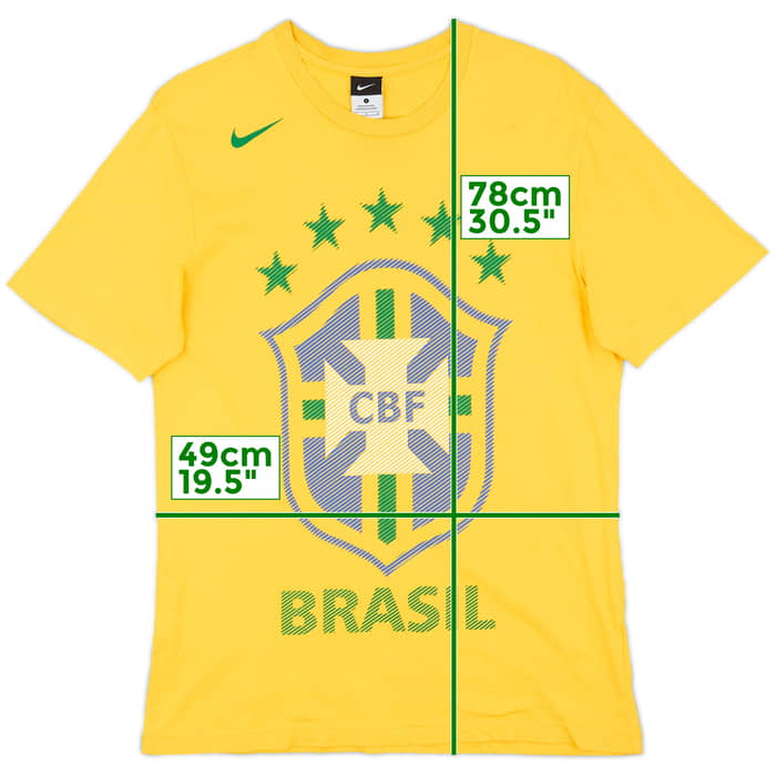 2010-11 Brazil Nike Graphic Tee - 8/10 - (L)