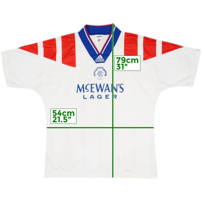 1992-93 Rangers Away Shirt - 8/10 - (L)