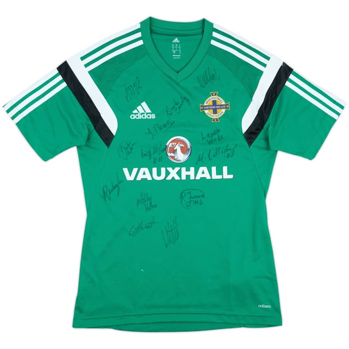  2013-15 Northern Ireland Squad Signed adizero Training Shirt - 6/10 - (S)