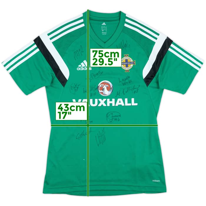  2013-15 Northern Ireland Squad Signed adizero Training Shirt - 6/10 - (S)