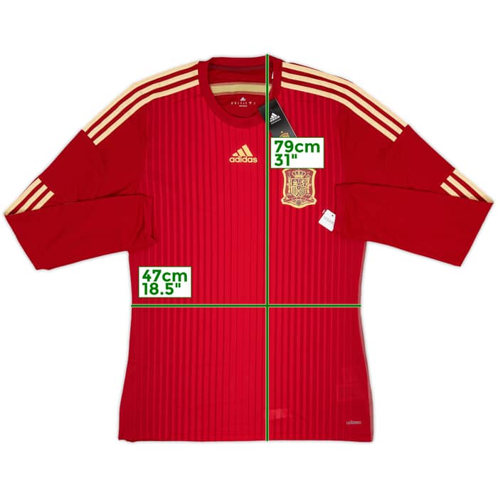 2013-15 Spain Player Issue Home L/S Shirt (L)