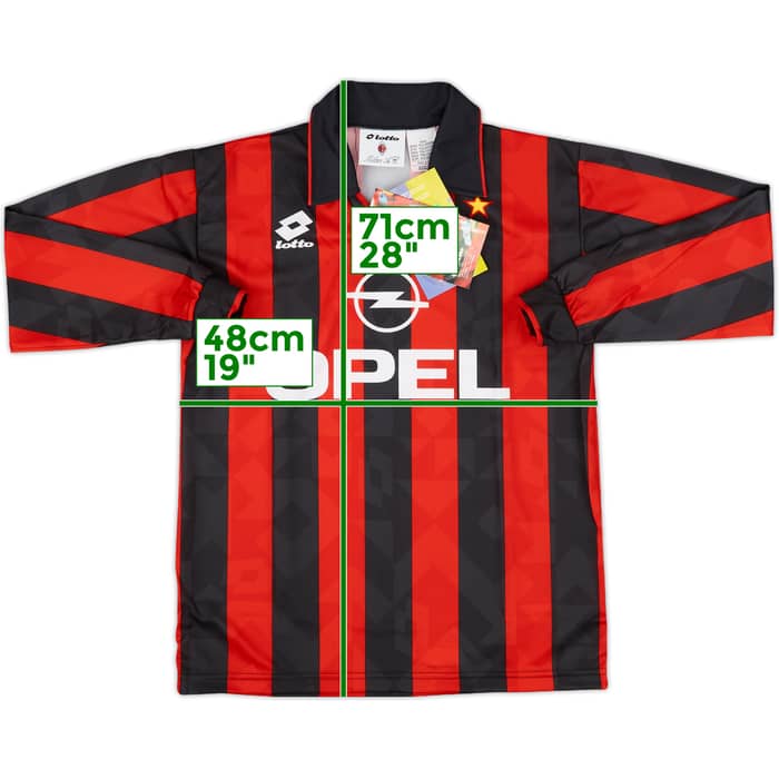 1995-96 AC Milan Home L/S Shirt (XXXL.Boys)