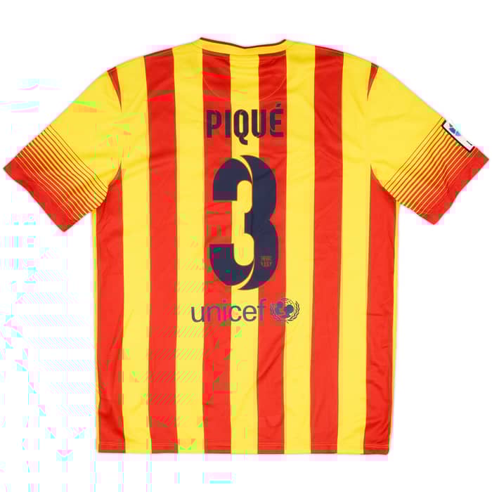 2013-15 Barcelona Away Shirt Pique #3 (L)