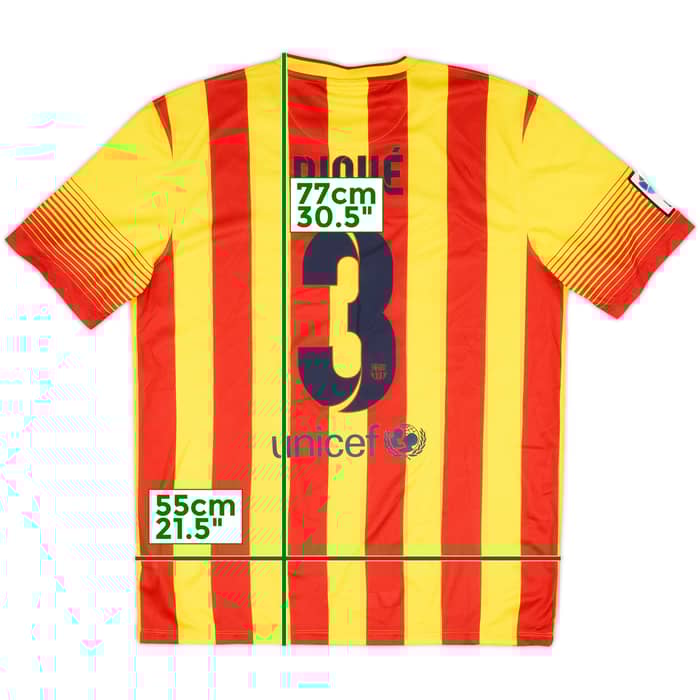 2013-15 Barcelona Away Shirt Pique #3 (L)