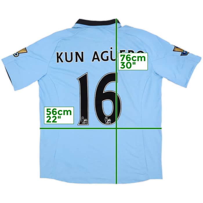 2012-13 Manchester City Home Shirt Kun Aguero #16 (XL)