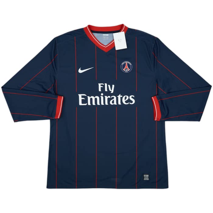 2009-10 Paris Saint-Germain Player Issue Home L/S Shirt Makelele #4 (XL)