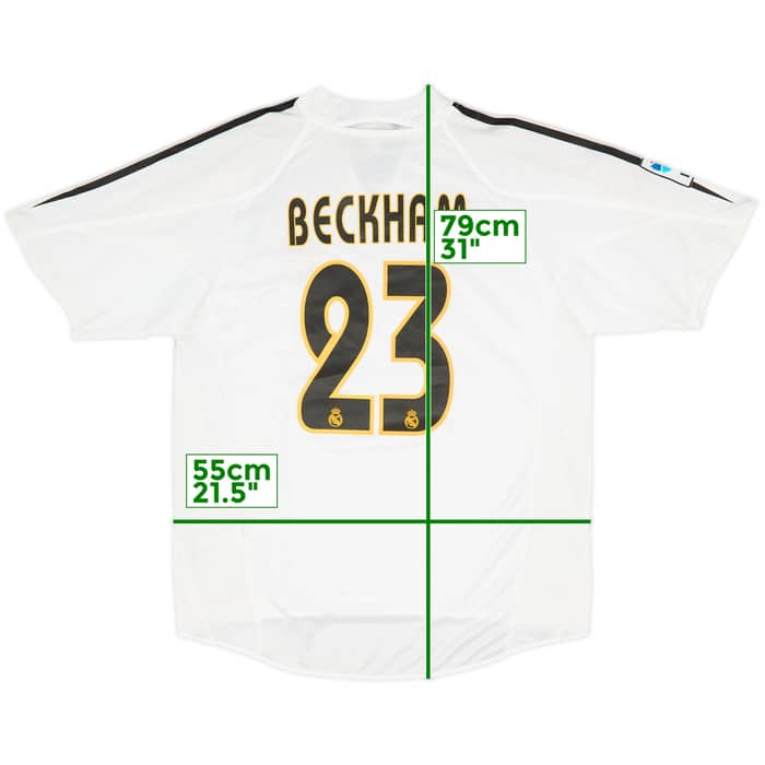 2004-05 Real Madrid Home Shirt Beckham #23 (M)