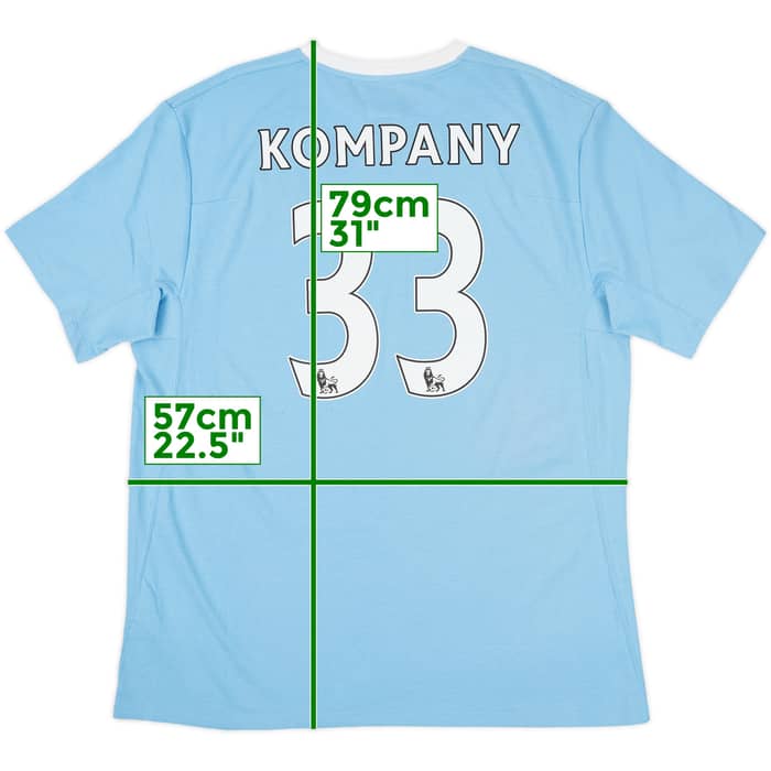 2009-10 Manchester City Home Shirt Kompany #33 (XL)