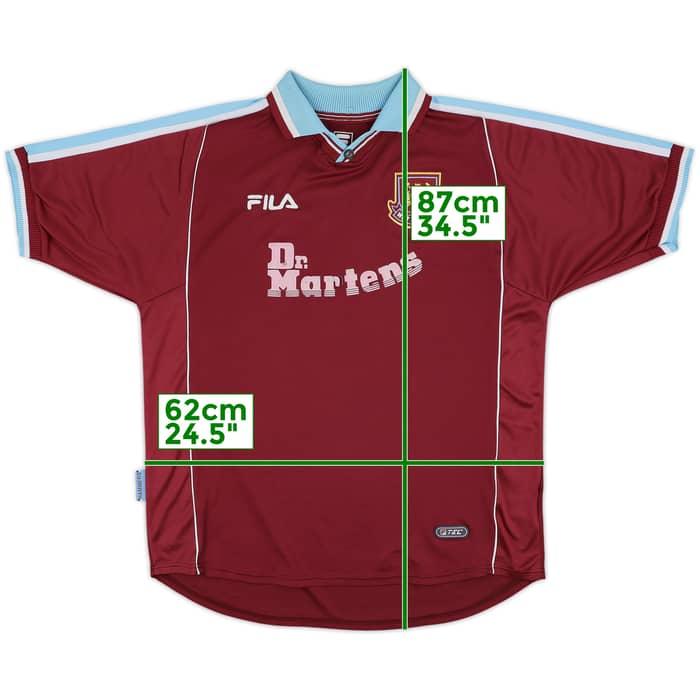 1999-01 West Ham Home Shirt #9 - 5/10 - (XL)