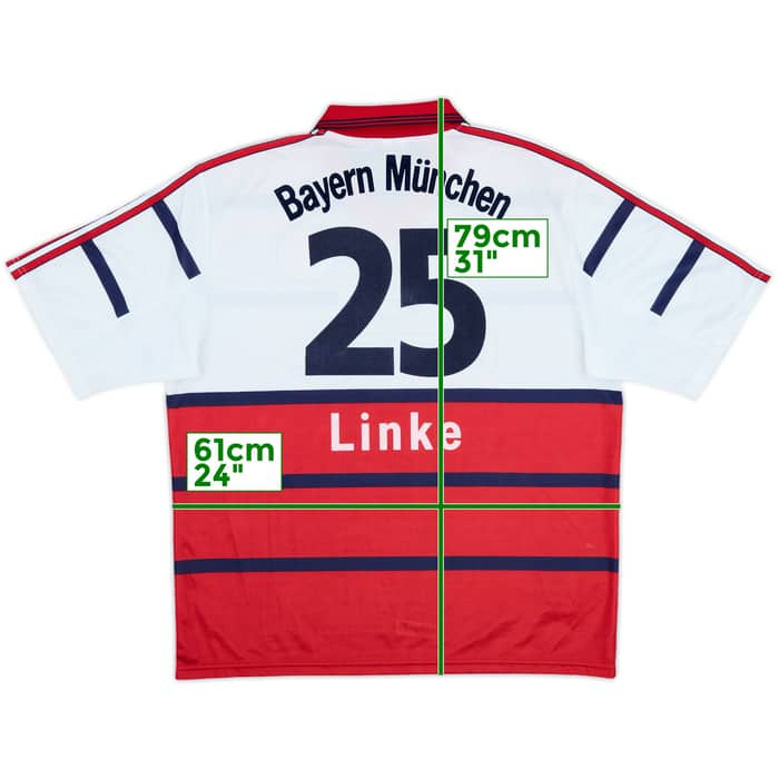 1998-00 Bayern Munich Away Shirt Linke #25 - 9/10 - (XL)