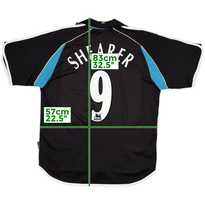2000-01 Newcastle Away Shirt Shearer #9 - 7/10 - (L)