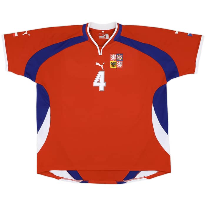 2000-02 Czech Republic Home Shirt Nedved #4 - 10/10 - (XL)