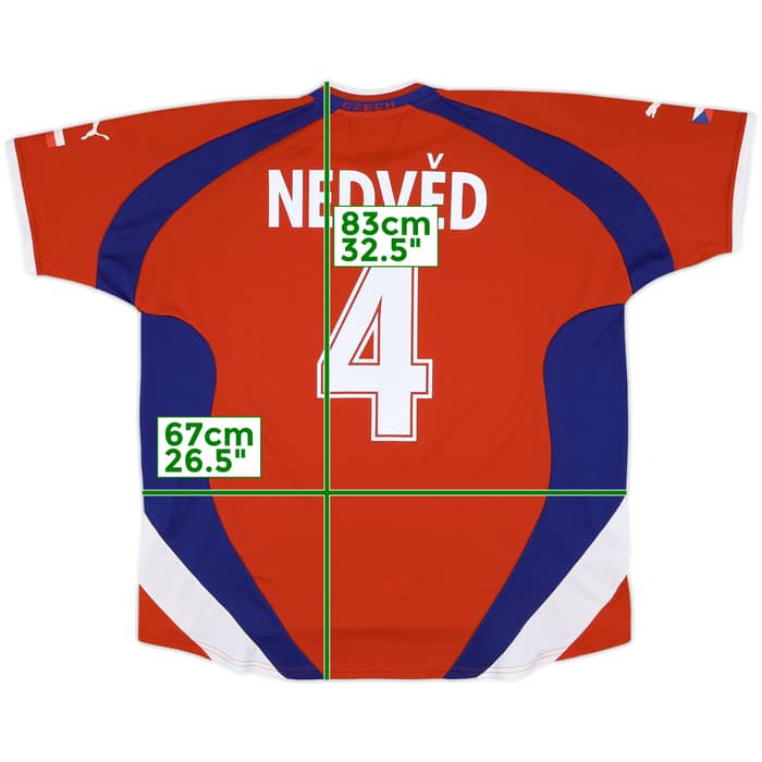 2000-02 Czech Republic Home Shirt Nedved #4 - 10/10 - (XL)