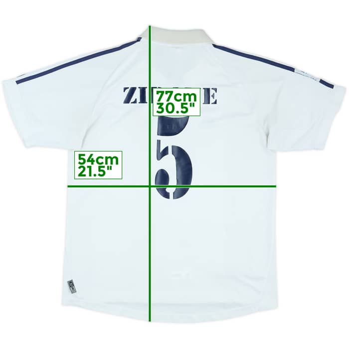 2001 Real Madrid Home Shirt Zidane #5 - 6/10 - (M)