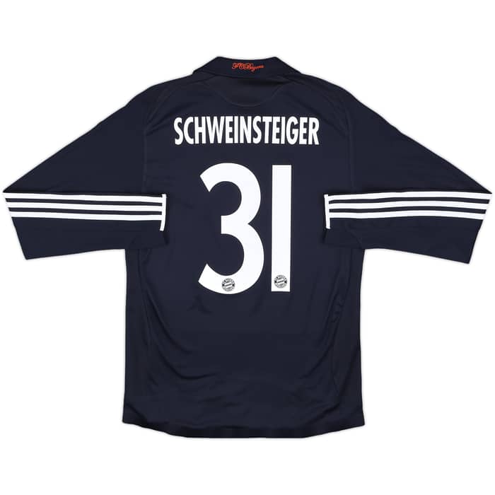 2008-09 Bayern Munich Player Issue Away L/S Shirt Schweinsteiger #31 - 8/10 - (S)