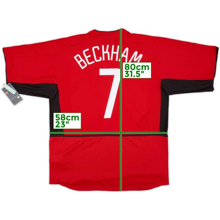 2002-04 Manchester United Home Shirt Beckham #7 (XL)