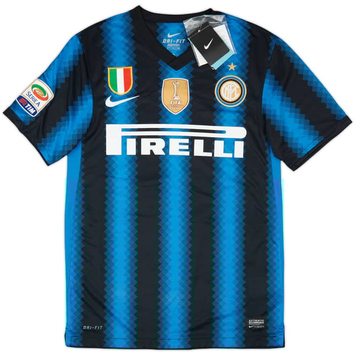 2011-12 Inter Milan Home Shirt Milito #22 (S)
