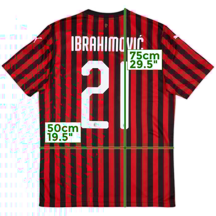 2019-20 AC Milan Home Shirt Ibrahimovic #21 (M)