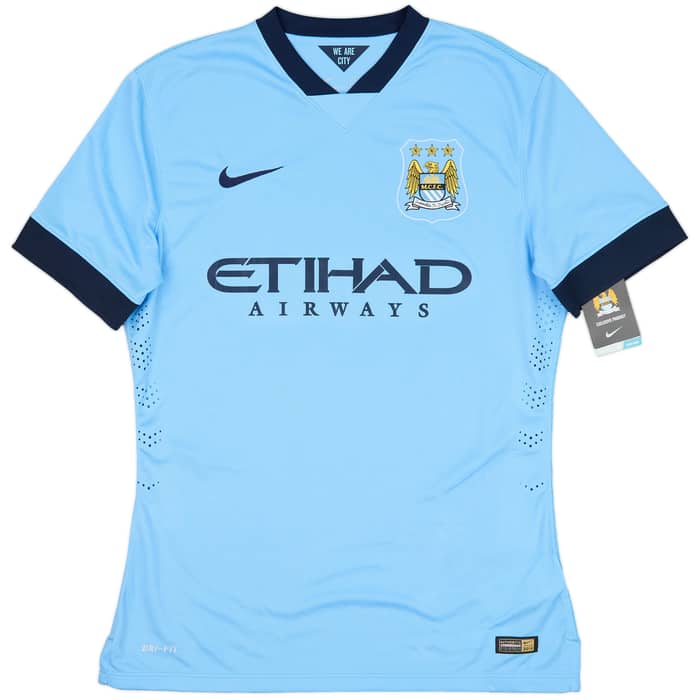 2014-15 Manchester City Authentic Home Shirt Silva #21 (L)