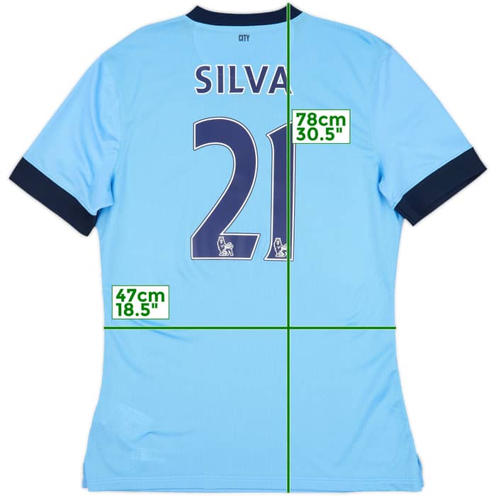 2014-15 Manchester City Authentic Home Shirt Silva #21 (L)