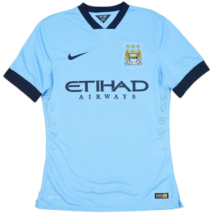 2014-15 Manchester City Authentic Home Shirt Silva #21 (M)