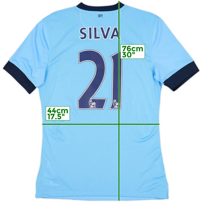 2014-15 Manchester City Authentic Home Shirt Silva #21 (M)