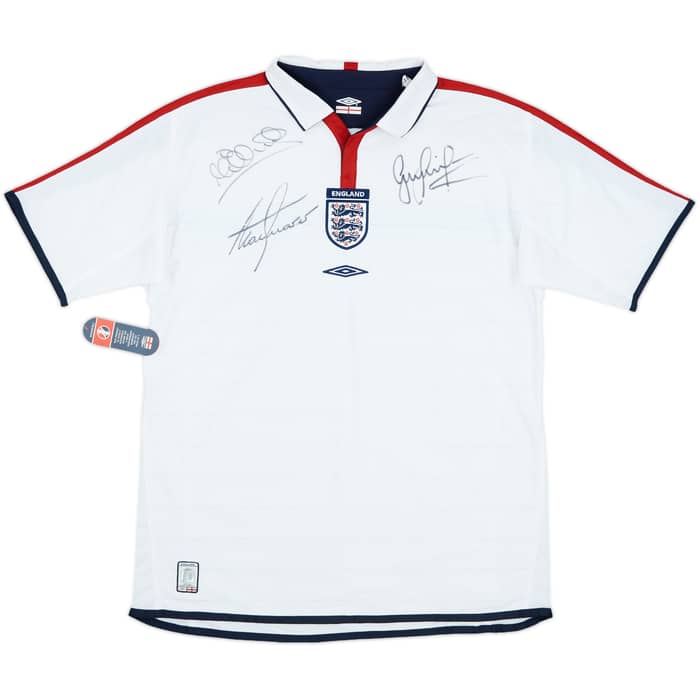 2003-05 England Signed Home Shirt (L)
