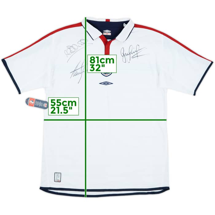 2003-05 England Signed Home Shirt (L)