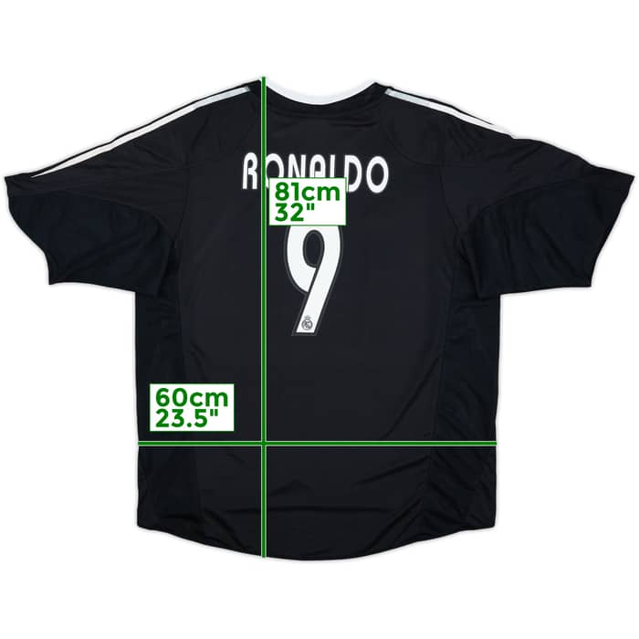 2004-05 Real Madrid Away Shirt Ronaldo #9 (XL)
