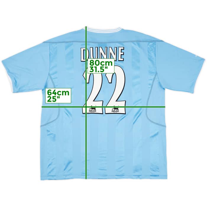 2003-04 Manchester City Home Shirt Dunne #22 (XL)