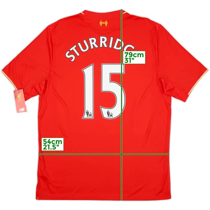 2015-16 Liverpool Home Shirt Sturridge #15 (L)