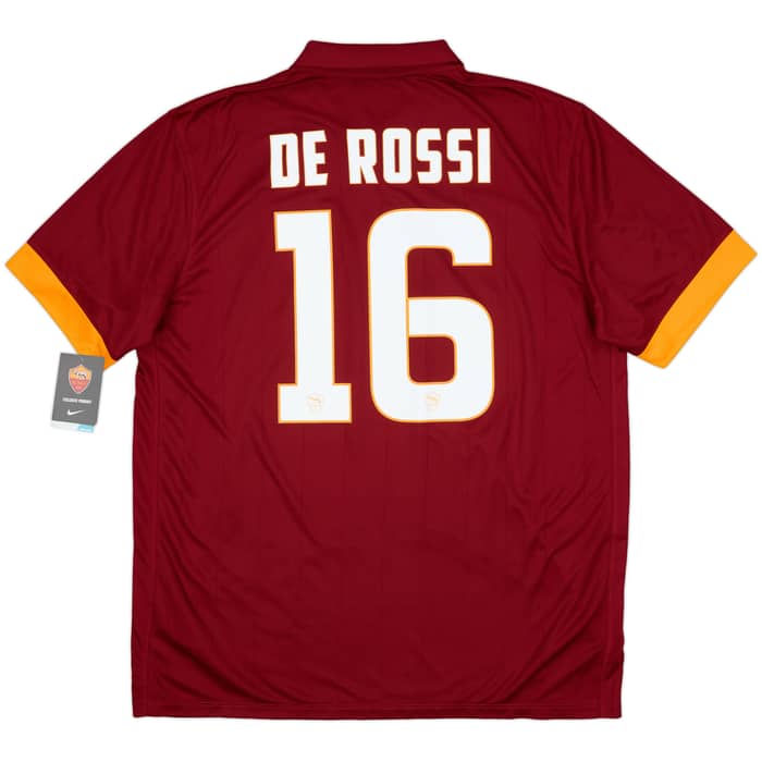 2014-15 Roma Home Shirt De Rossi #16 (XL)