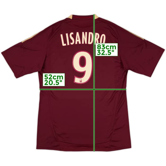 2010-11 Lyon Away Shirt Lisandro #9 (L)