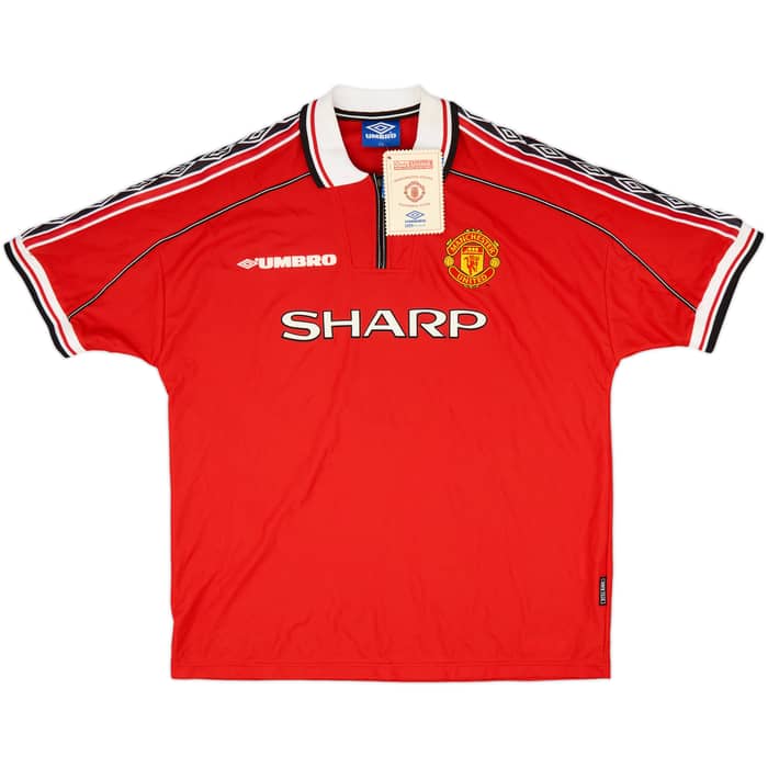 1998-00 Manchester United Home Shirt Cole #9 (XXL)