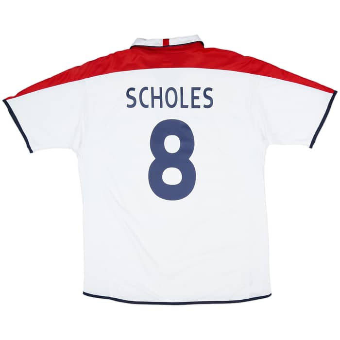 2003-05 England Home Shirt Scholes #8 - 8/10 - (XL)
