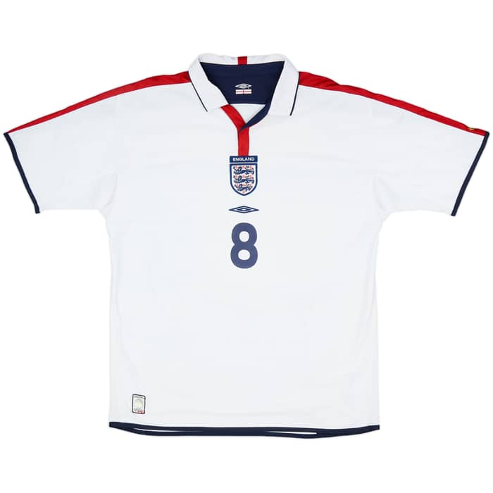2003-05 England Home Shirt Scholes #8 - 8/10 - (XL)