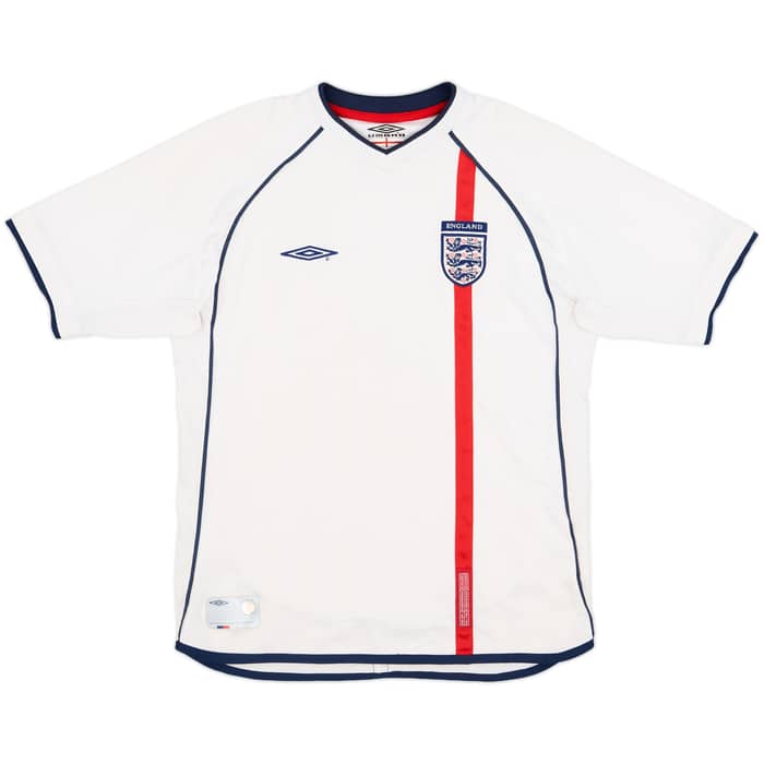 2001-03 England Home Shirt & Shorts - 6/10 - (L.Boys)